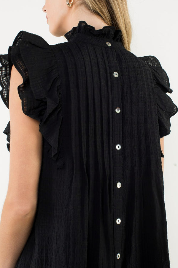 So Precious Button Back Dress - Black