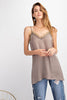 Femme Satin Lace Cami Top