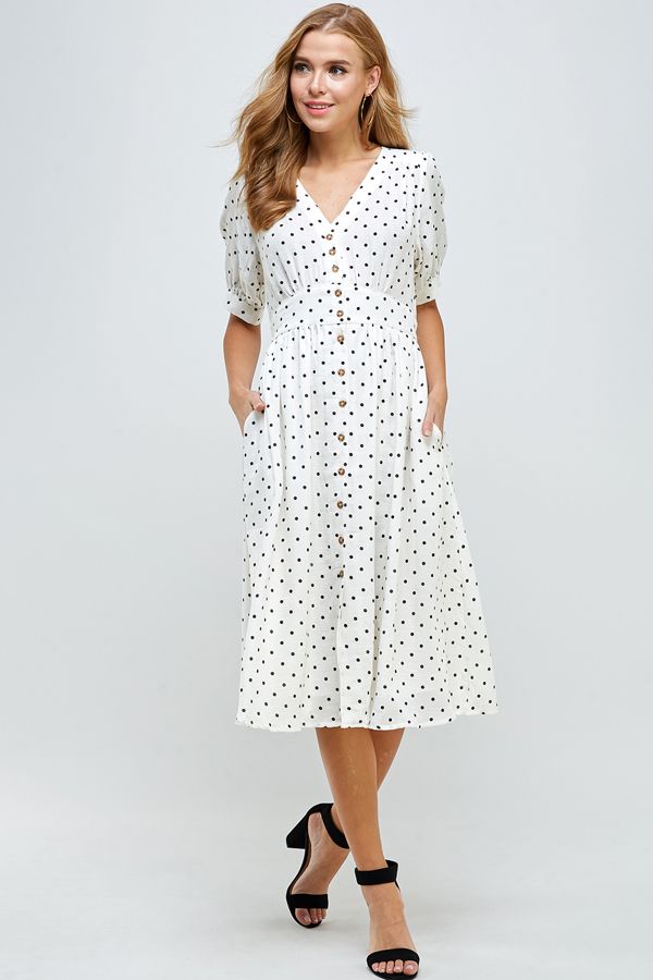 Sweet and Simple Polka Dot Dress