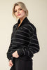 Feels Like Silk Quarter Zip Top (Black)