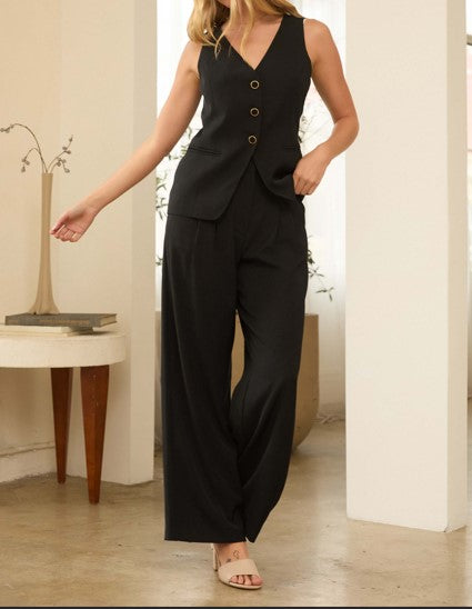 SAB Black High Waisted Trousers