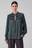 Vivienne Pleated Tie Neck Blouse