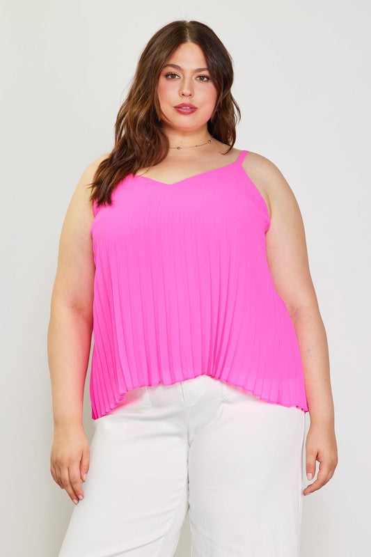 P-Pink Tank Dressy Top
