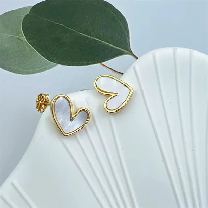 Ashley Heart Stud Earrings