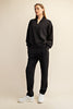 Luxe Modal Quarter Zip-Black