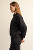 Luxe Modal Quarter Zip-Black