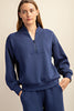 Luxe Modal Quarter Zip-Navy