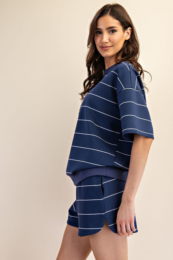 Modal Short Sleeve Crewneck Top