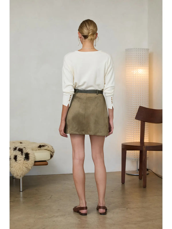 Delaney Button Cuff Sweater