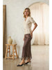 Sienna Espresso Lace Trim Skirt