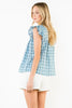 Flutter and Floral Blue Top