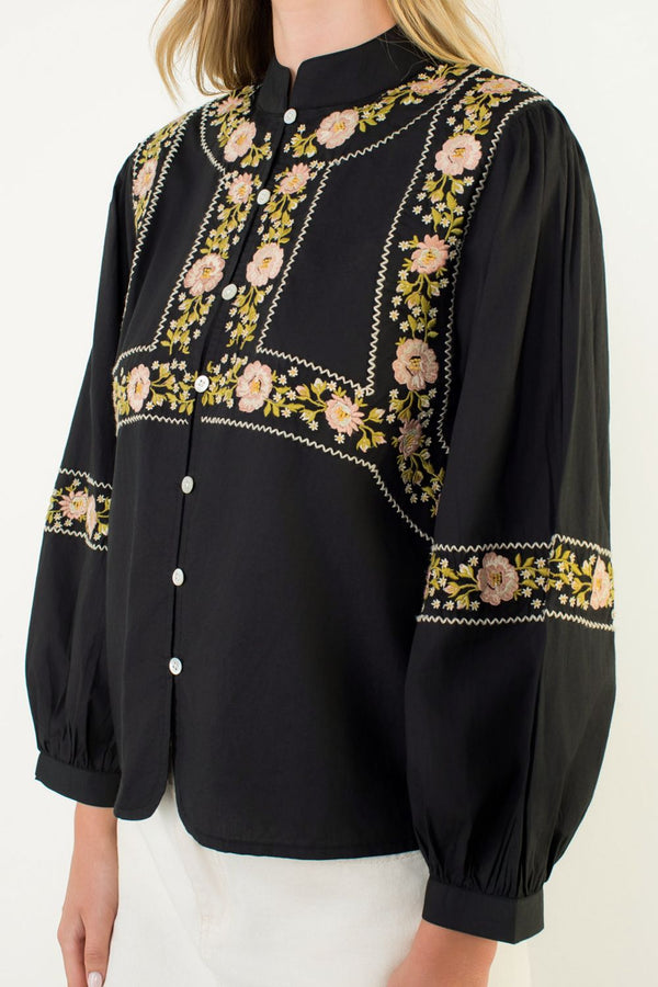 Can I Love This Anymore Embroidered Top