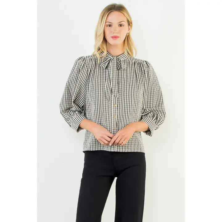 Madison Gingham Blouse