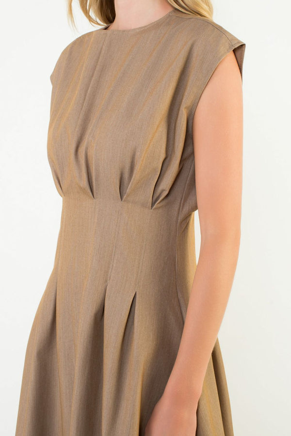 Riley Cinch Waist Dress - Khaki