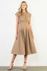 Riley Cinch Waist Dress - Khaki