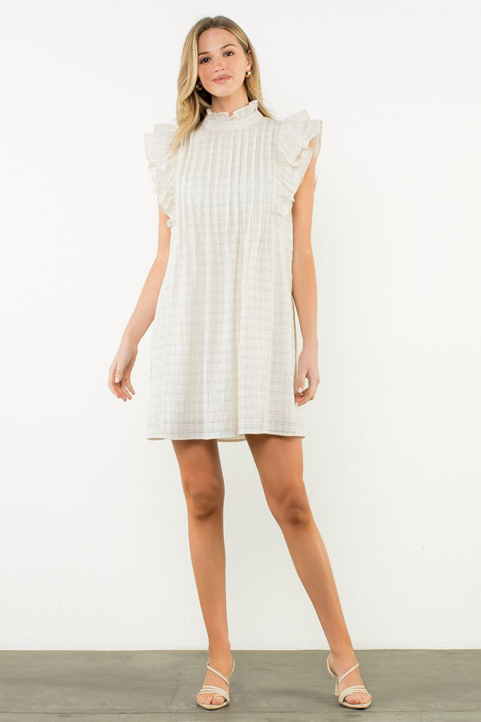 So Precious Button Back Dress - Cream