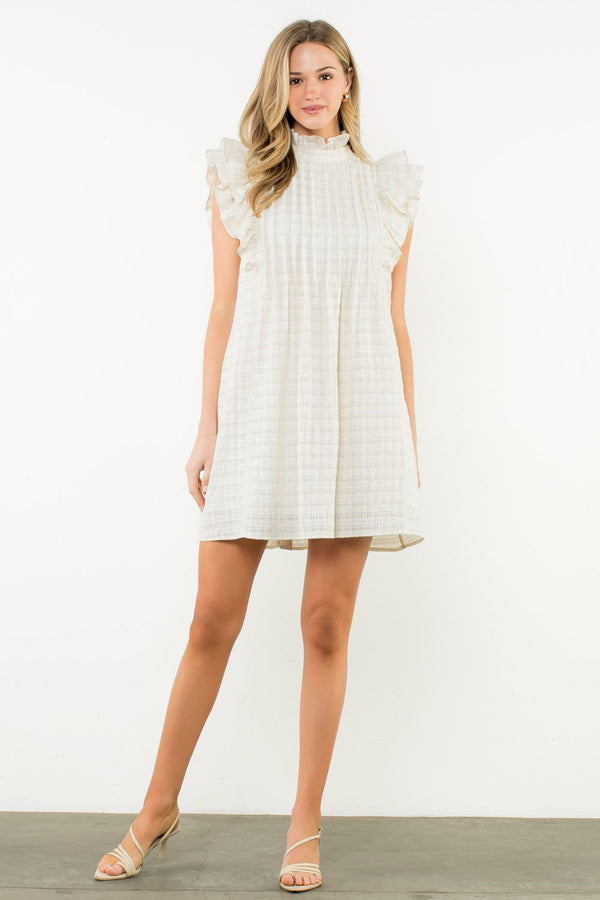 So Precious Button Back Dress - Cream
