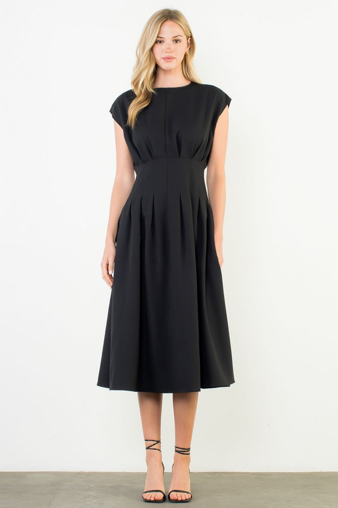 Riley Cinch Waist Dress - Black