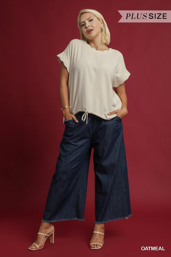 P- Scallop Sleeve Top