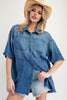Callie Denim Chambray Top