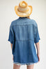 Callie Denim Chambray Top