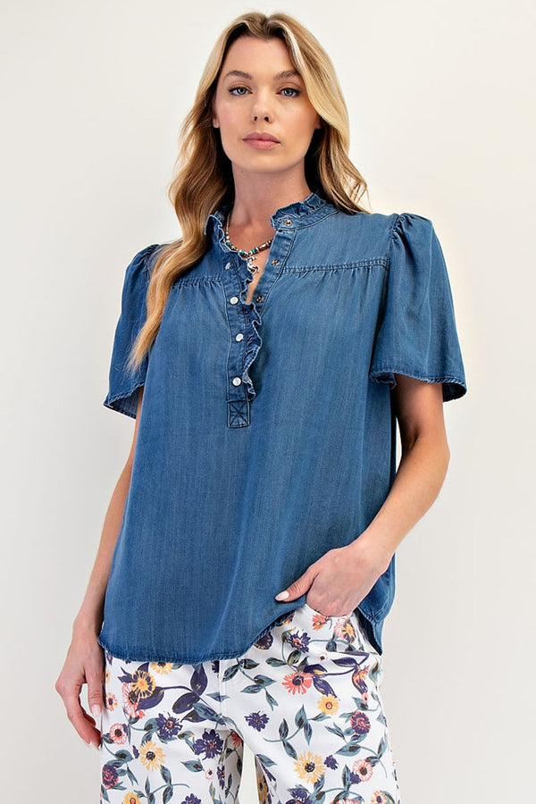 Mallory Chambray Top