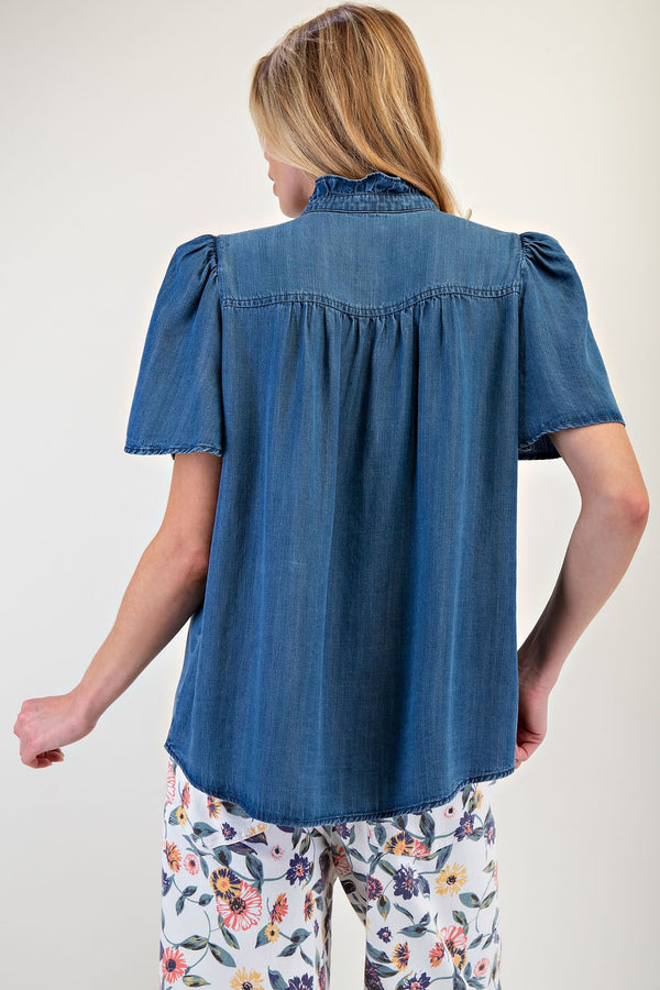 Mallory Chambray Top