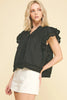 Frilly Lace Trim Blouse