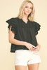 Frilly Lace Trim Blouse