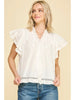 Frilly Lace Trim Blouse