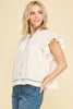 Frilly Lace Trim Blouse