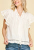 Frilly Lace Trim Blouse