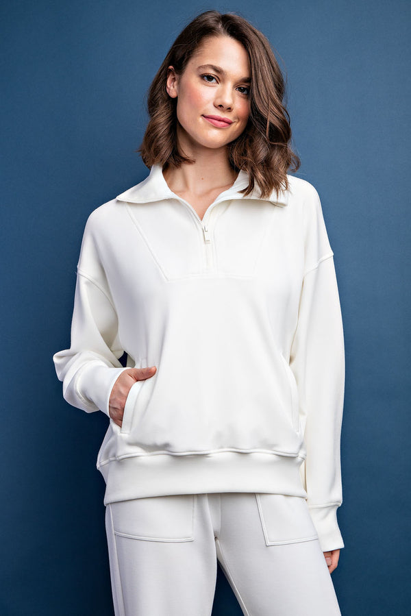 Modal Quarter Zip Pullover