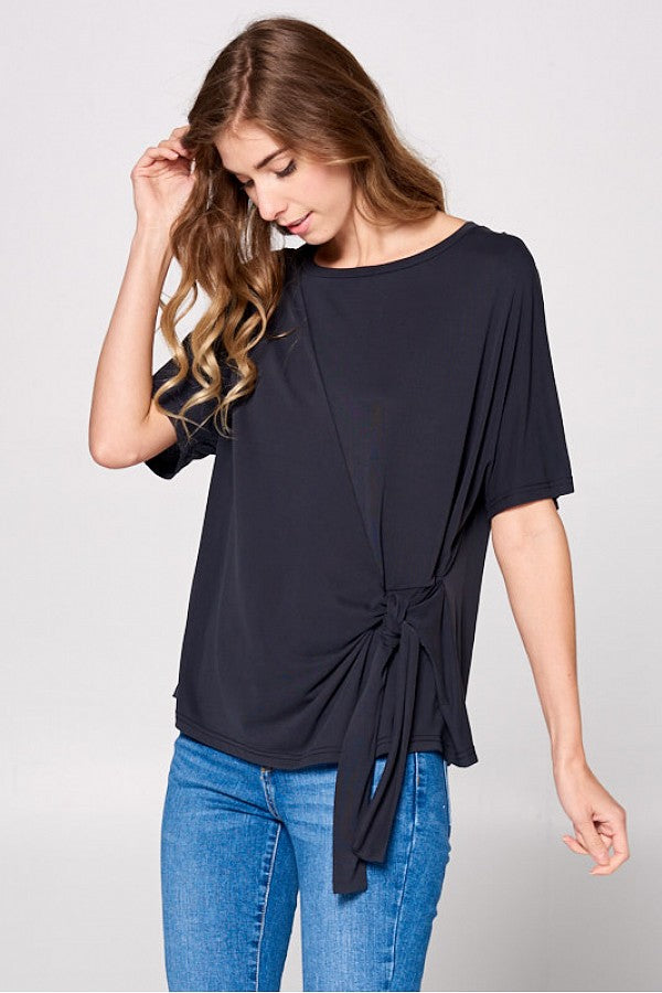 Super Soft Tie Front Top (2 colors)